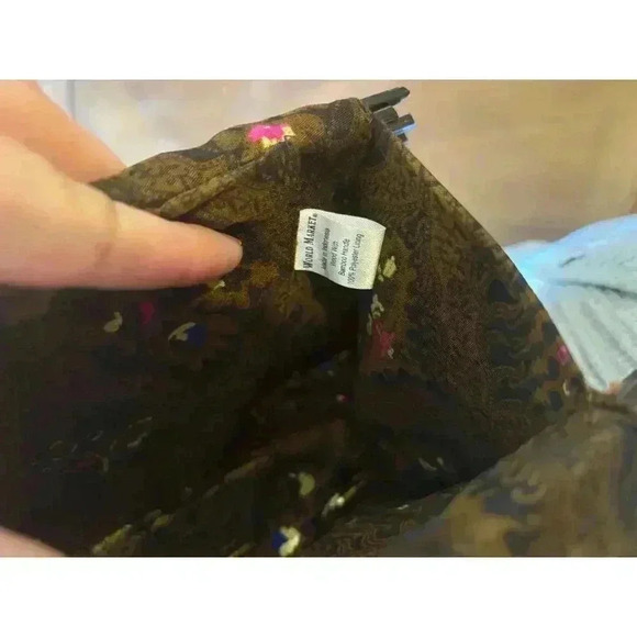 World market wooden purse with bamboo handles very boho artsy look - Picture 7 of 16